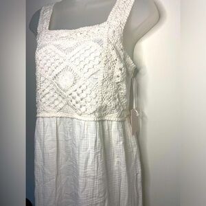 Lauren Conrad Crochet Gauze Maxi Tank Dress Size XS NWT!
